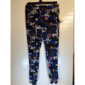 Eye Candy Women's 1X Camo Print Jogger‎ Pants with Lips and Zipper Pockets